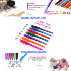 8 분류된 색깔 예리한 점 0.7mm Friction Clicker 펜