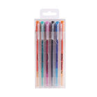 6 색 깔끔한 투명 학생 마찰 열 지우기 펜